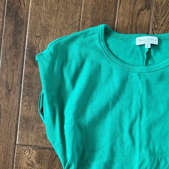 Michael Stars Turquoise Short Sleeve Tee - Picture 3 of 4